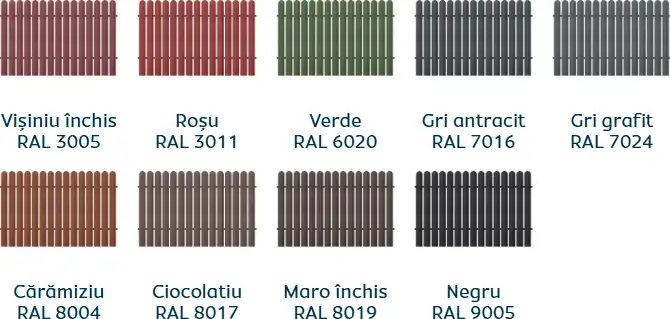 Culori disponibile Caretta Y112 Vertical - finisaj Fresco