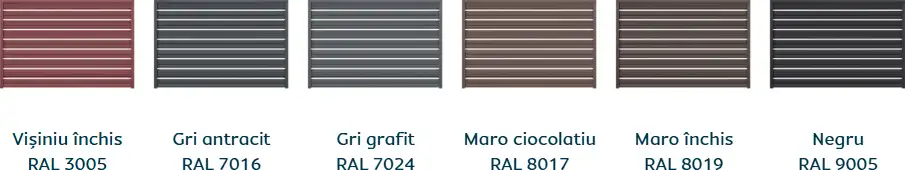Culori disponibile Caretta Y115 Orizontal - finisaj Fresco Duo