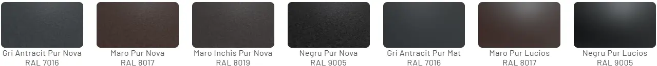 Culori disponibile Metigla Saga - finisaj Pur Nova, Pur mat și Pur lucios